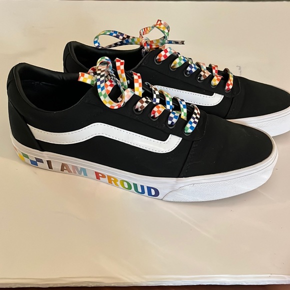 Vans Shoes - Vans multi colored women’s pride shoes. Size 9.